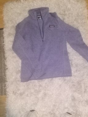 Patagonia Lavender Quarter-Zip Fleece Pullover